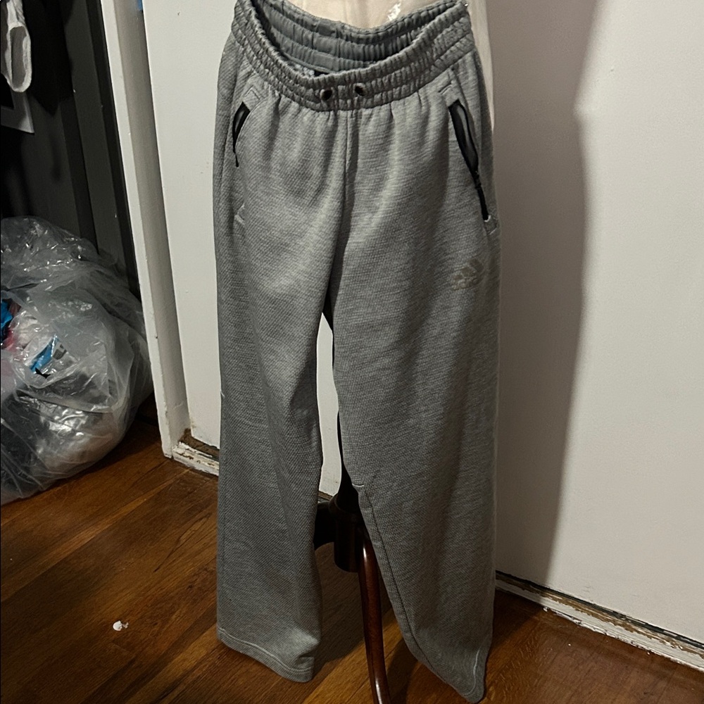 Adidas Gray Elastic Waist Track Pants